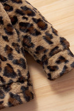 Load image into Gallery viewer, Girls Leopard Zipper Front Hooded Coat
