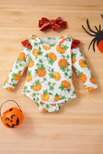 Load image into Gallery viewer, Baby Girls&#39; Pumpkin Top and Velour Pants
