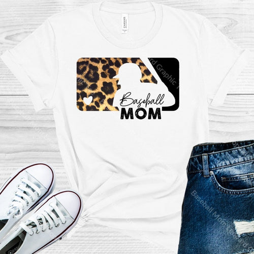 Baseball Mom Leopard Graphic Tee Graphic Tee