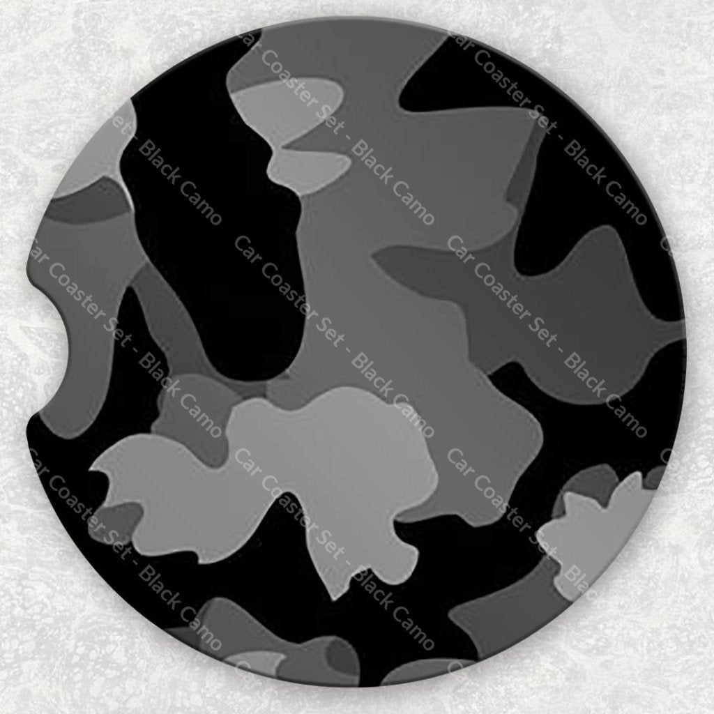 Car Coaster Set - Black Camo