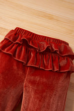 Load image into Gallery viewer, Baby Girls&#39; Pumpkin Top and Velour Pants
