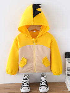 Kids Color Block Zip Up Hoodie