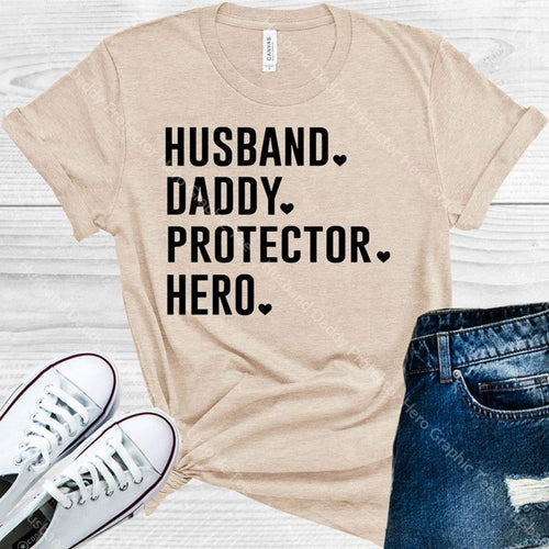 Husband Daddy Protector Hero Graphic Tee Graphic Tee