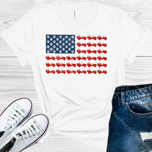 Jeep Paw Print Flag Graphic Tee Graphic Tee