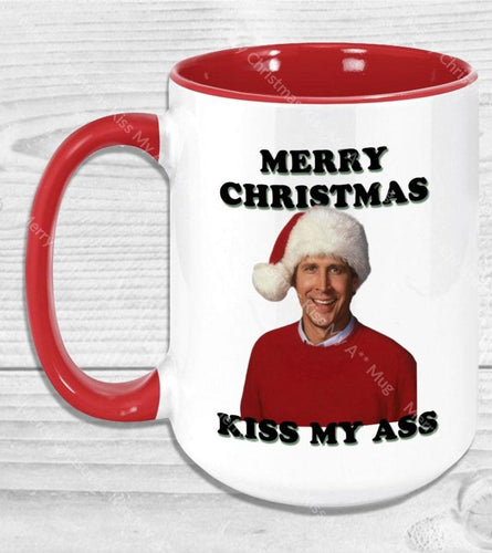 Merry Christmas Kiss My A** Mug Coffee