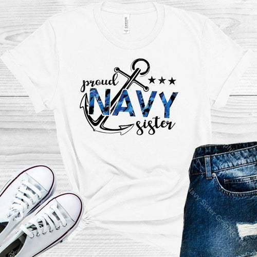 Proud Navy Sister Graphic Tee Graphic Tee